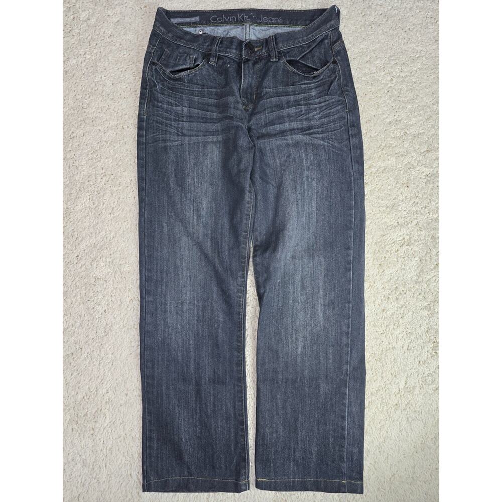 Calvin Klein Women's Rebel Slim Straight Jeans Size 14 Mid Rise